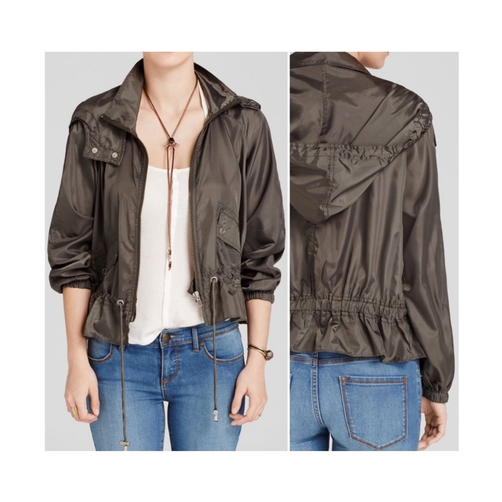 Free People Olive Windbreaker